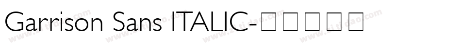 Garrison Sans ITALIC字体转换